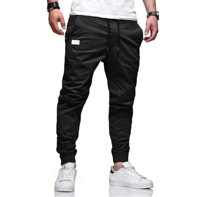 New Men's Casual Sports Pants Sweatpants Male Jogger Cargo Harem Pencil Pants Trousers Multi-pocket Sweatwear