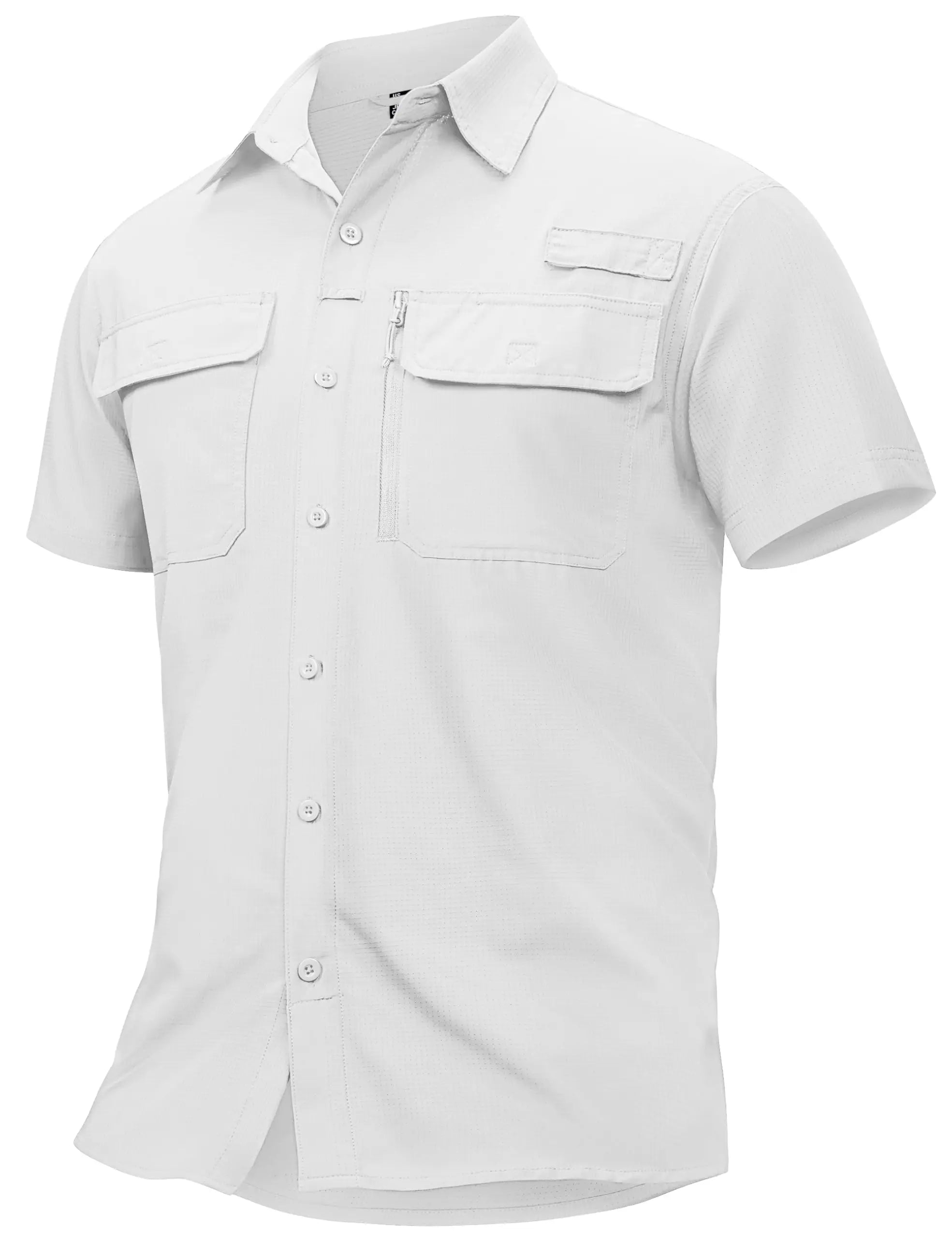 TACVASEN Quick Dry Fishing Shirts Men's UPF 50+ Sun Protection Long+short Sleeve Shirts Mesh Breathable Hiking Work Cargo Shirts