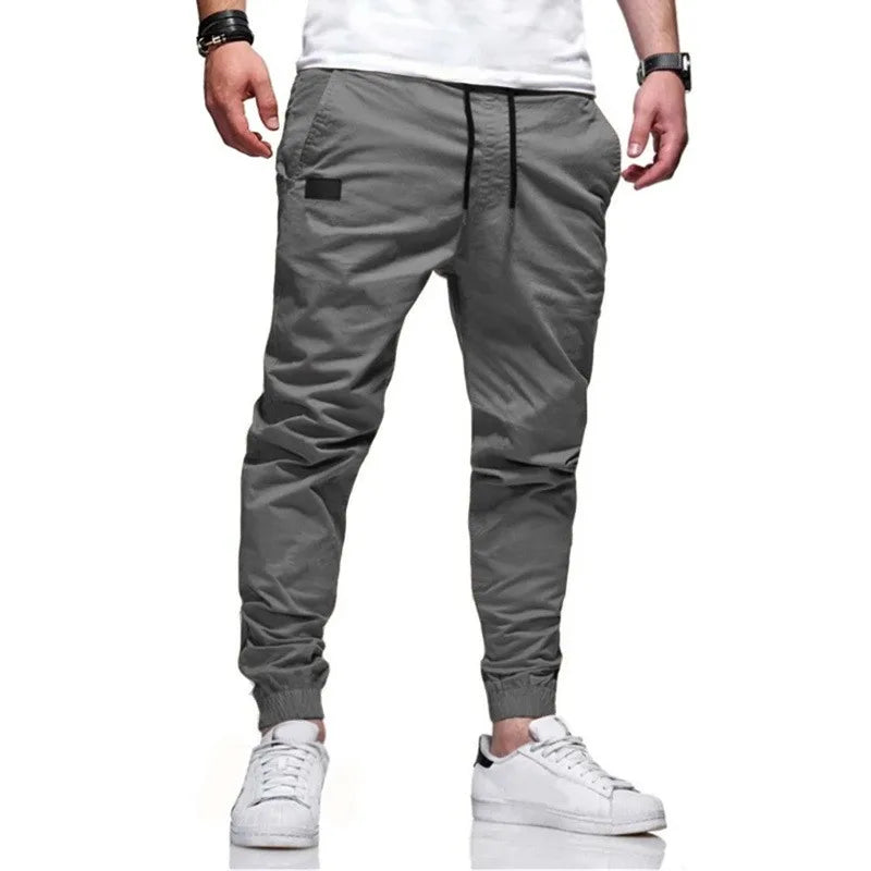 New Men's Casual Sports Pants Sweatpants Male Jogger Cargo Harem Pencil Pants Trousers Multi-pocket Sweatwear