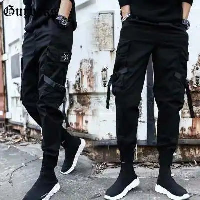 Outdoor Casual Pants Men's wear-resistant loose-fitting straight-leg multi-pocket overalls men's trousers