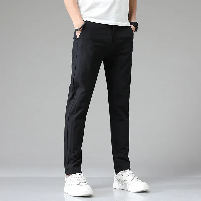 2024 Spring Summer Ultra-thin Men's Stretch Slim Straight Casual Pants High Quality Fashion Breathable Golf Sports Trousers