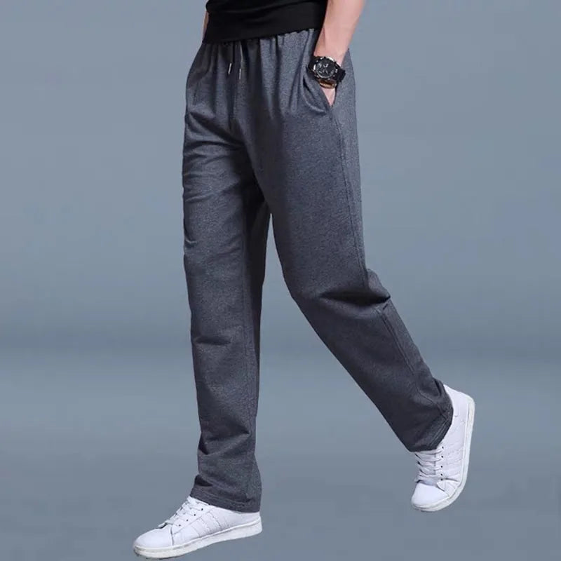 New Korean Straight tube Men Casual Sports Pants Running Workout Jogging Long Pants Gym Sport Trousers for Men Jogger Sweatpants
