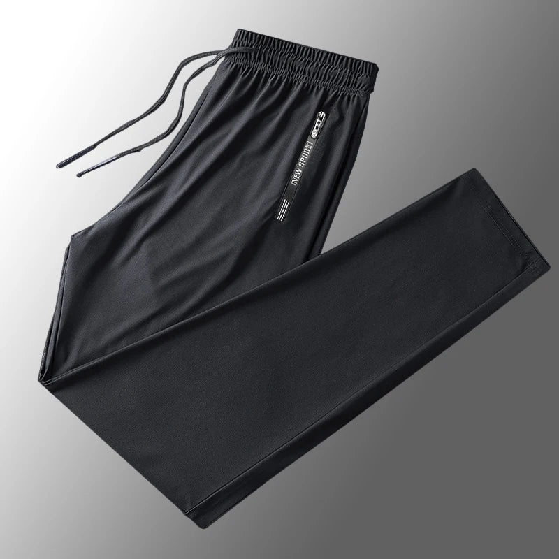 Summer Men Casual High end Ice Silk Pants Sports Pants Quick-Drying Men's Trousers Sweatpants Male Elastic Plus Size 8xl 7xl 6xl