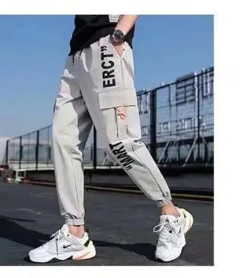 Outdoor Casual Pants Men's wear-resistant loose-fitting straight-leg multi-pocket overalls men's trousers