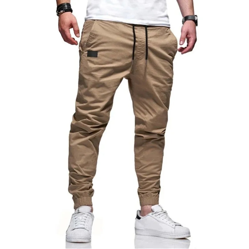 New Men's Casual Sports Pants Sweatpants Male Jogger Cargo Harem Pencil Pants Trousers Multi-pocket Sweatwear