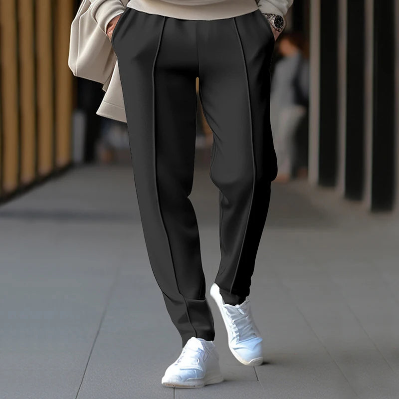 2025 New Thin Pants Men's Spring/Summer Loose Straight Leg Sports Casual Pants American Oversize Long Leg Pants