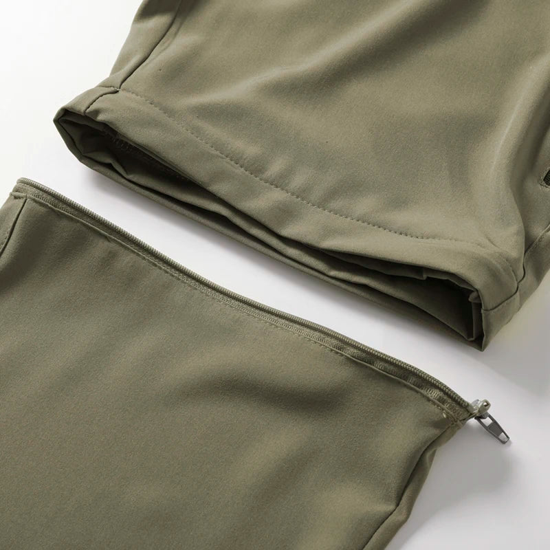 Men's outdoor quick drying pants lightweight and breathable detachable leg sports pants casual elastic hiking travel pants