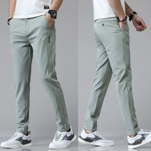 2024 Spring Summer Ultra-thin Men's Stretch Slim Straight Casual Pants High Quality Fashion Breathable Golf Sports Trousers