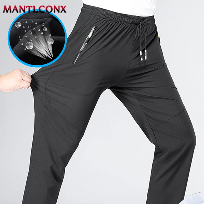Elastic Waist Jogger Sweatpants Men Casual Classic Sport Men's Pants Quick Dry Straight Trousers Breathable Plus Size 4XL 5XL