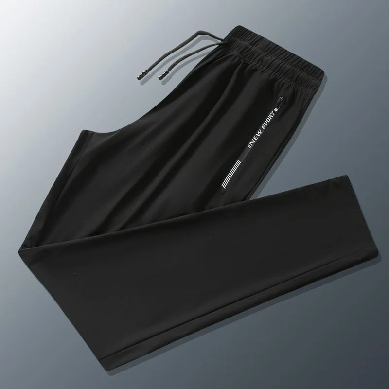 Summer Men Casual High end Ice Silk Pants Sports Pants Quick-Drying Men's Trousers Sweatpants Male Elastic Plus Size 8xl 7xl 6xl