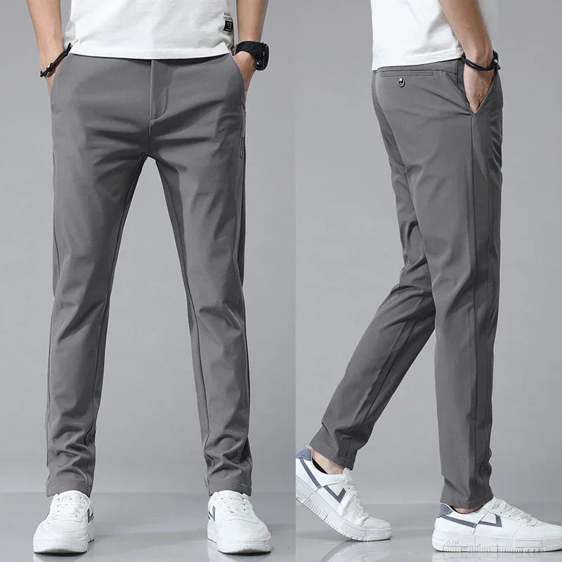 2024 Spring Summer Ultra-thin Men's Stretch Slim Straight Casual Pants High Quality Fashion Breathable Golf Sports Trousers