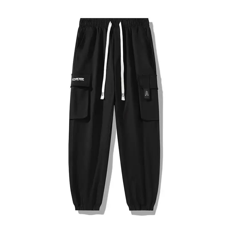 Outdoor Casual Pants Men's wear-resistant loose-fitting straight-leg multi-pocket overalls men's trousers