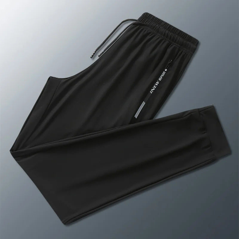 Summer Men Casual High end Ice Silk Pants Sports Pants Quick-Drying Men's Trousers Sweatpants Male Elastic Plus Size 8xl 7xl 6xl