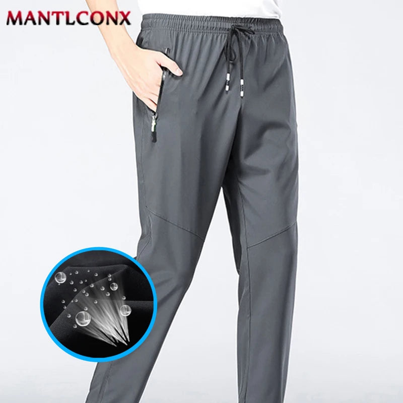Elastic Waist Jogger Sweatpants Men Casual Classic Sport Men's Pants Quick Dry Straight Trousers Breathable Plus Size 4XL 5XL