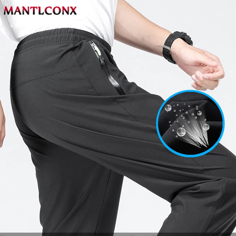 Elastic Waist Jogger Sweatpants Men Casual Classic Sport Men's Pants Quick Dry Straight Trousers Breathable Plus Size 4XL 5XL