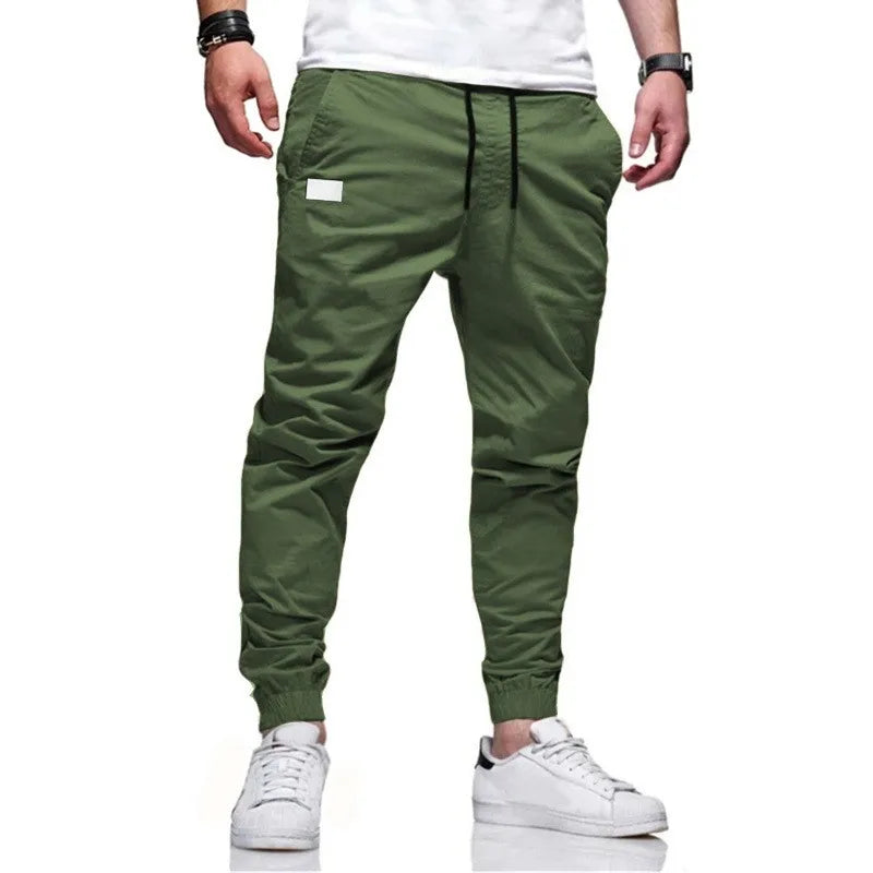 New Men's Casual Sports Pants Sweatpants Male Jogger Cargo Harem Pencil Pants Trousers Multi-pocket Sweatwear