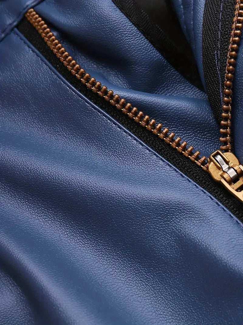 Men's Leather Pants Skinny Fit Elastic Fashion PU Leather Biker's Trousers Nightclub Party & Dance Pants Thin