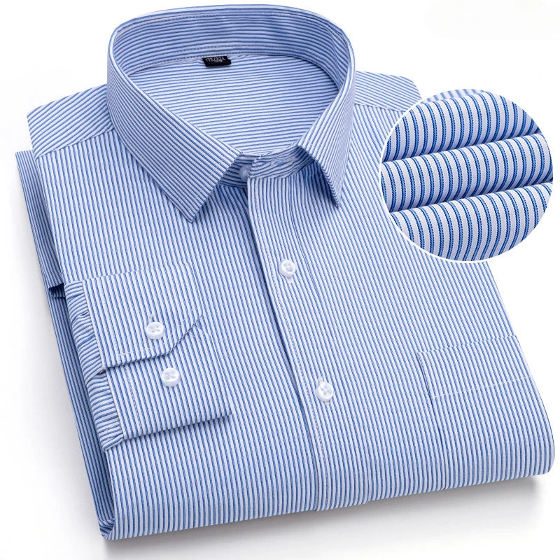 New in shirt elegants cotton long-sleeve shirts for men slim fit Casual plain shirt plaid designer tops soft houndstooth clothes