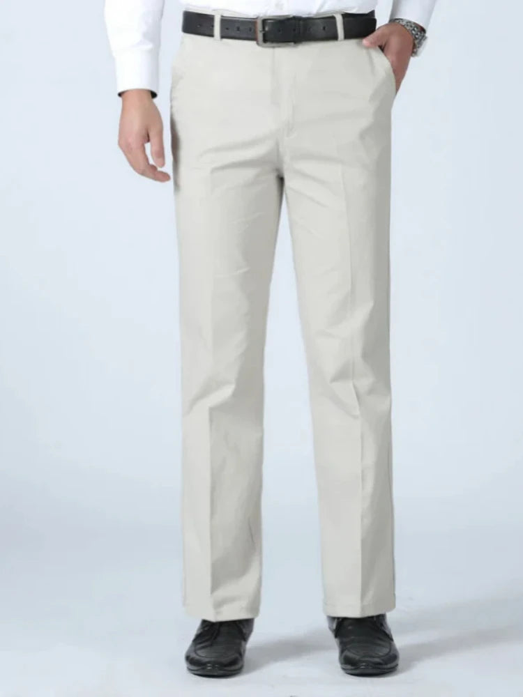 100% Cotton Summer Thin Suit Pants Mens Casual Autumn Thick Classic Business Fashion Stretch Trousers Male Brand Clothes KOACUS